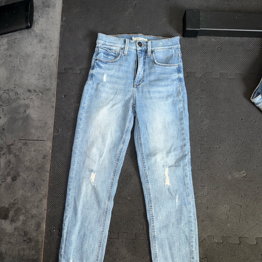 Whetherly Blue Straight Leg Jeans Classic Style